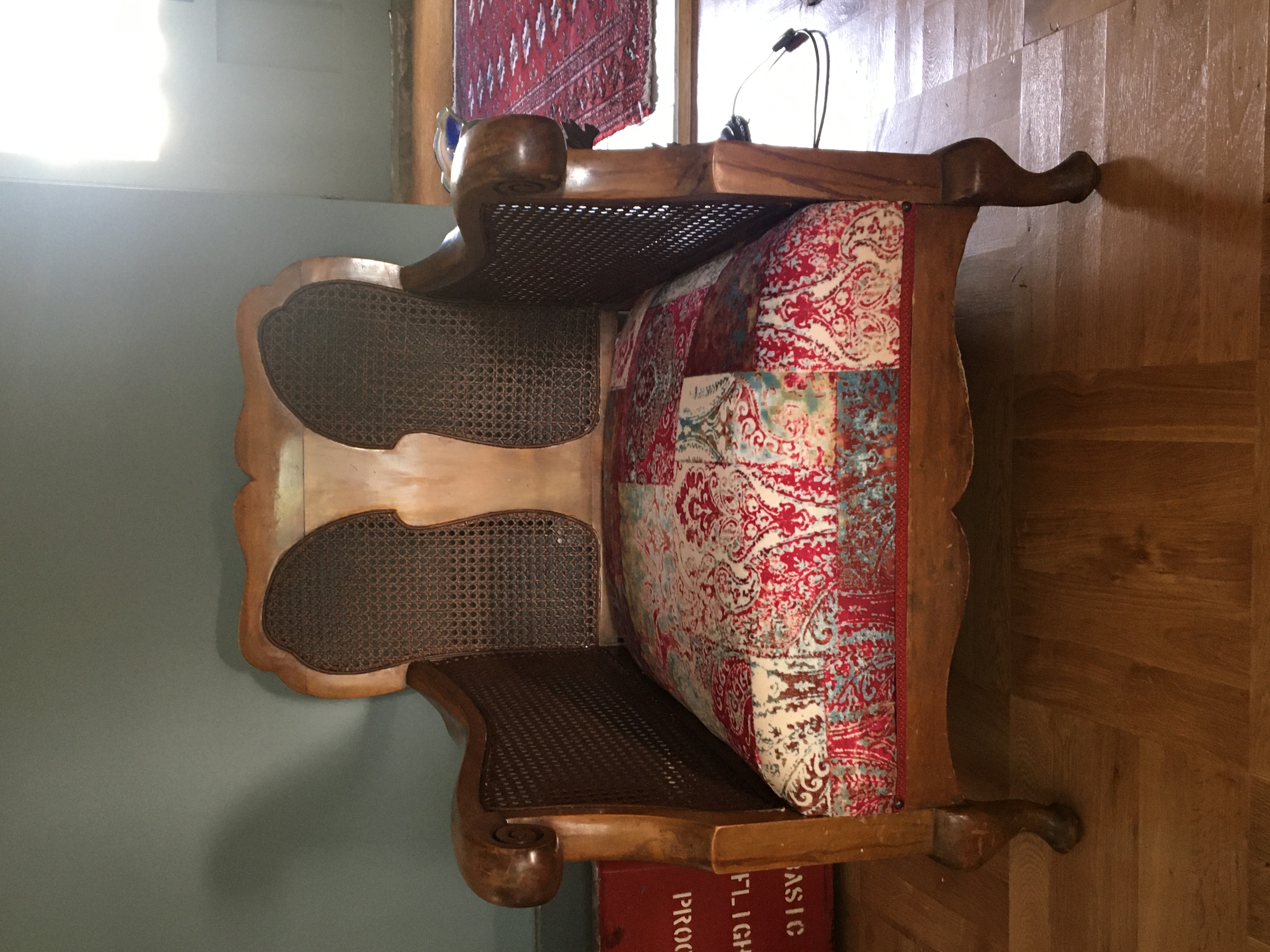 finished wicker chair